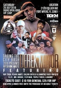 Taking the City Bash 2018 presents Rep Da King Mag feat. Derek Minor Hosted by Scott Free.