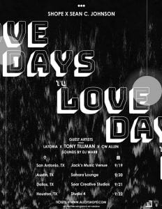 Shope x Sean C. Johnson “Days To Love Tour” | @allofshope @seancjohnson @trackstarz